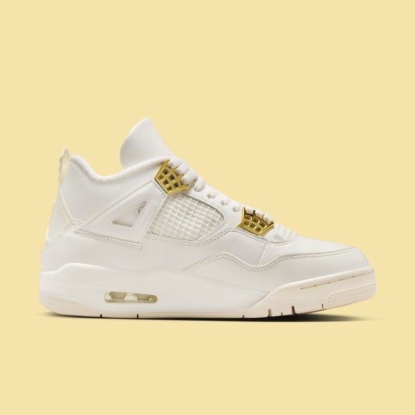 Jordan retro 4 metallic top gold
